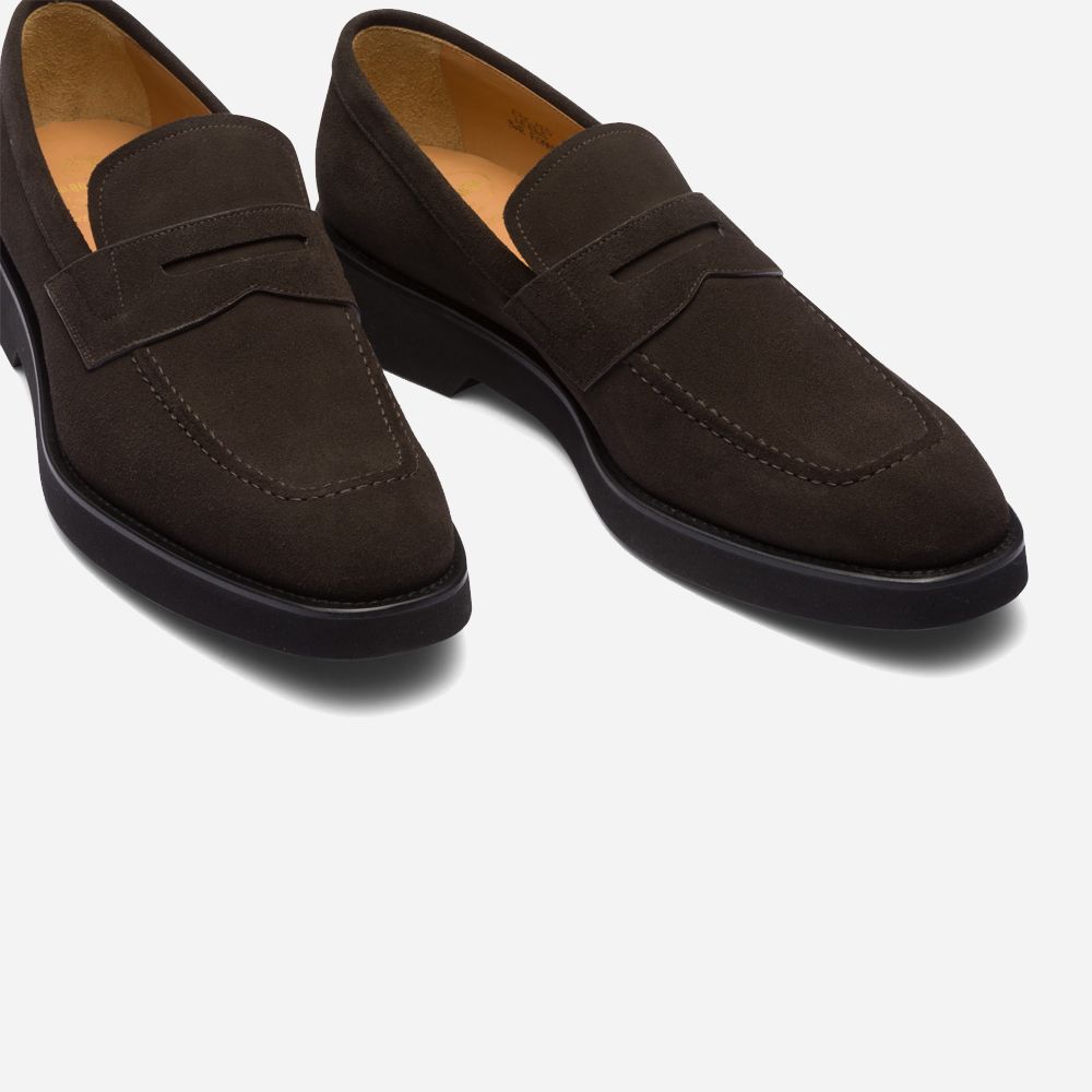 Parham Penny Loafer - Brown Suede