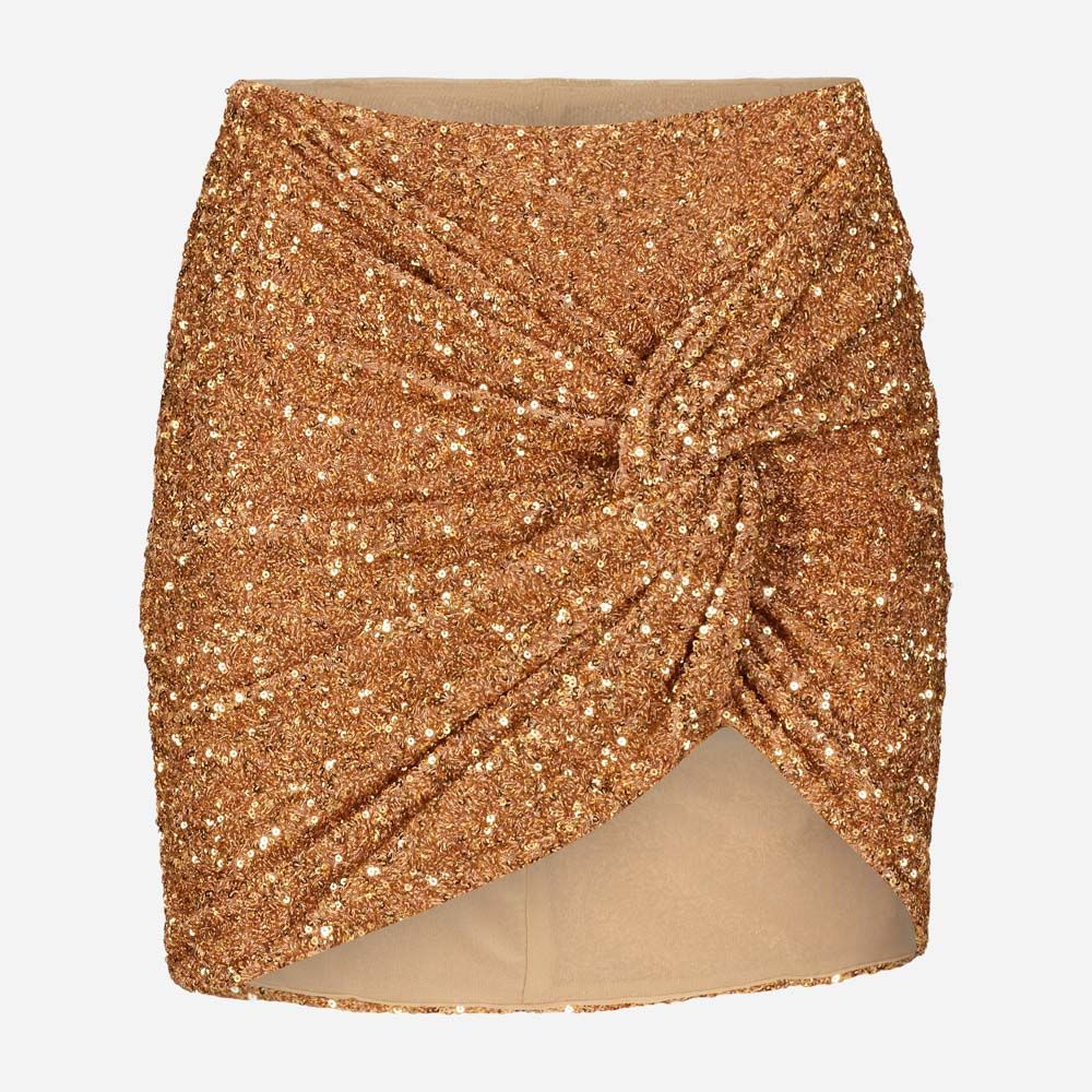 Sequin Mini Skirt - Gold