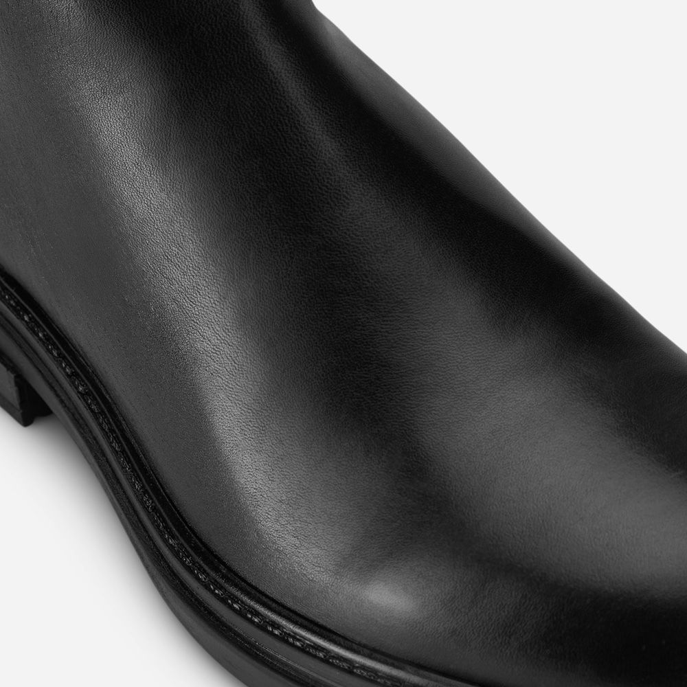 Boots With Fur - Vitello Nero
