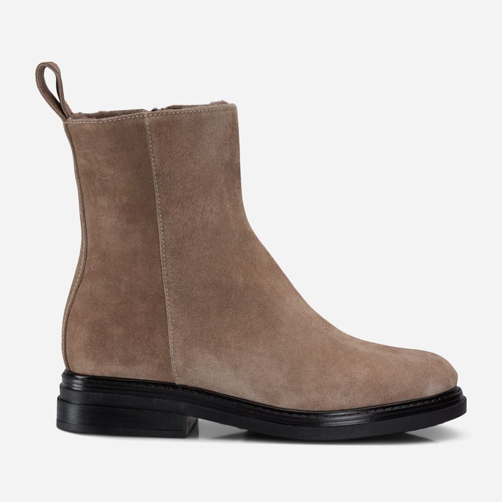 Boots With Fur - Velour Sesamo