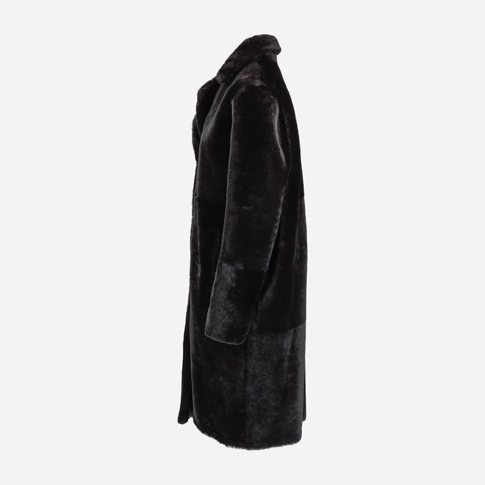 Caprina Shearling Coat - Black