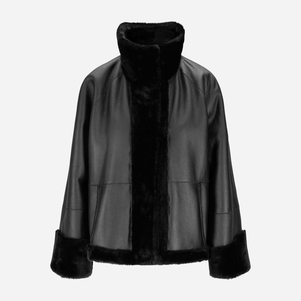 Jayda Shearling Jacket - Black