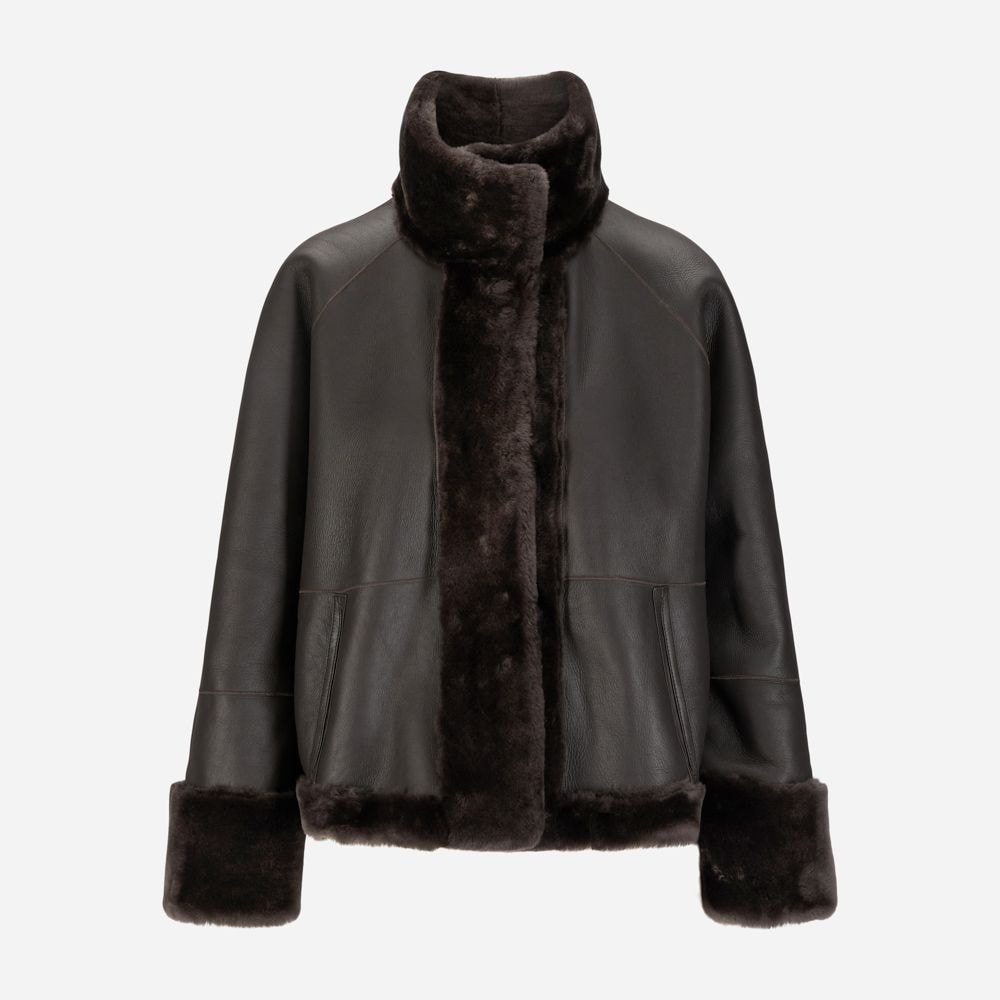 Jayda Shearling Jacket - Bison