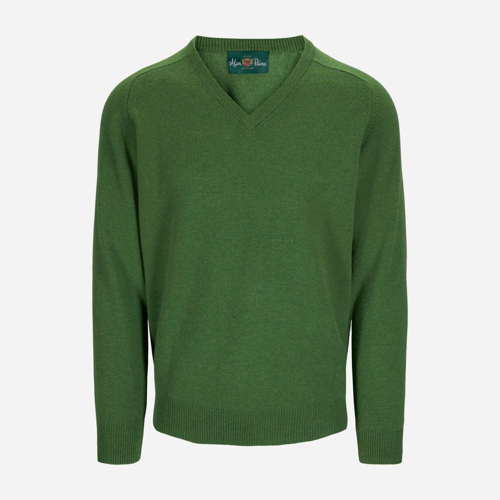 V-Neck Lambswool - Watercress