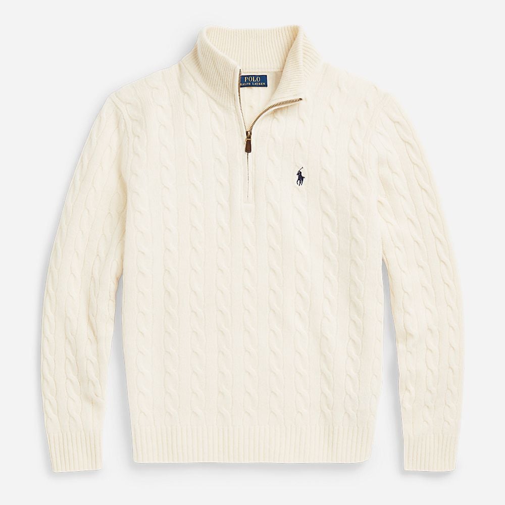 Cable-Knit Wool-Cashmere Sweater - Andover Cream