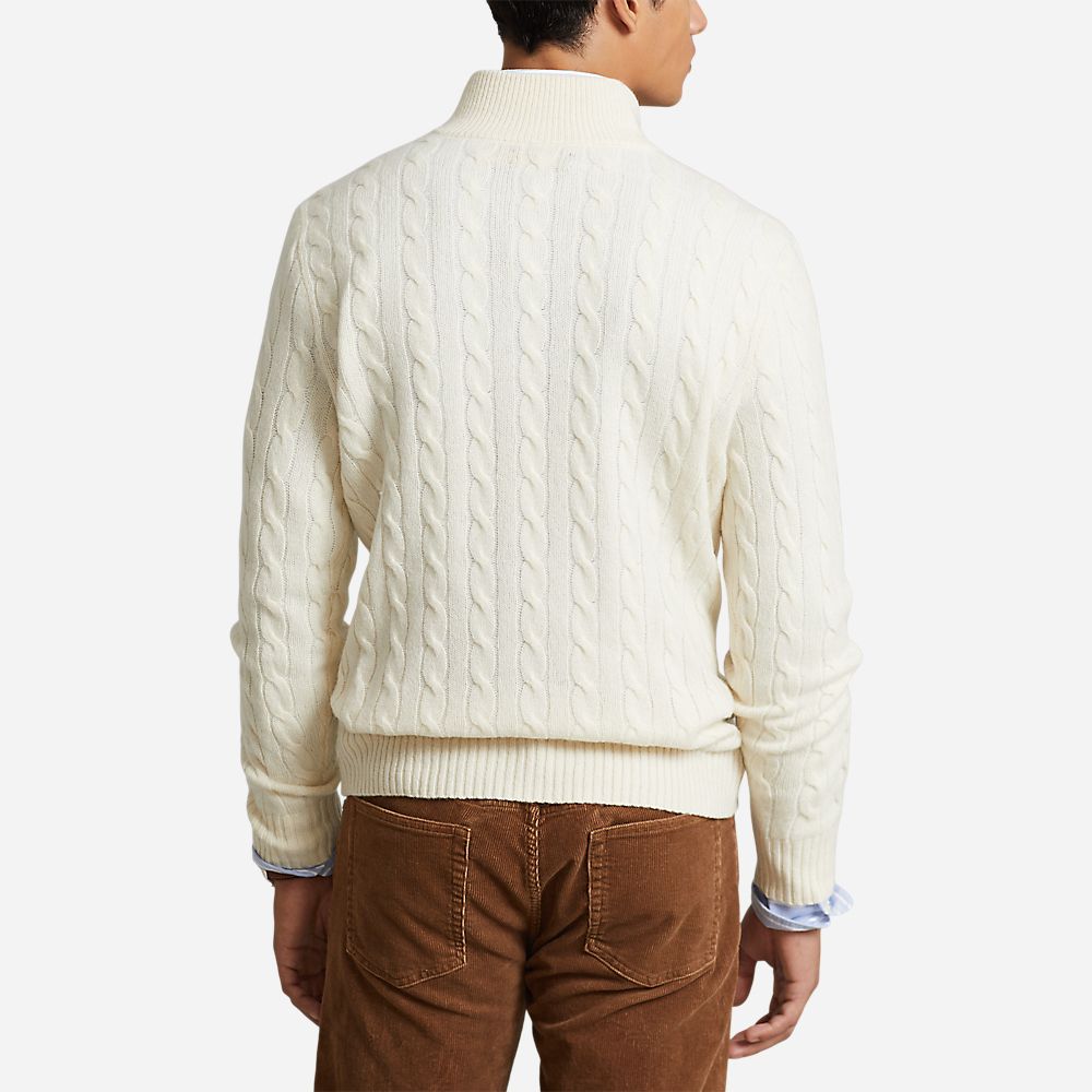 Cable-Knit Wool-Cashmere Sweater - Andover Cream