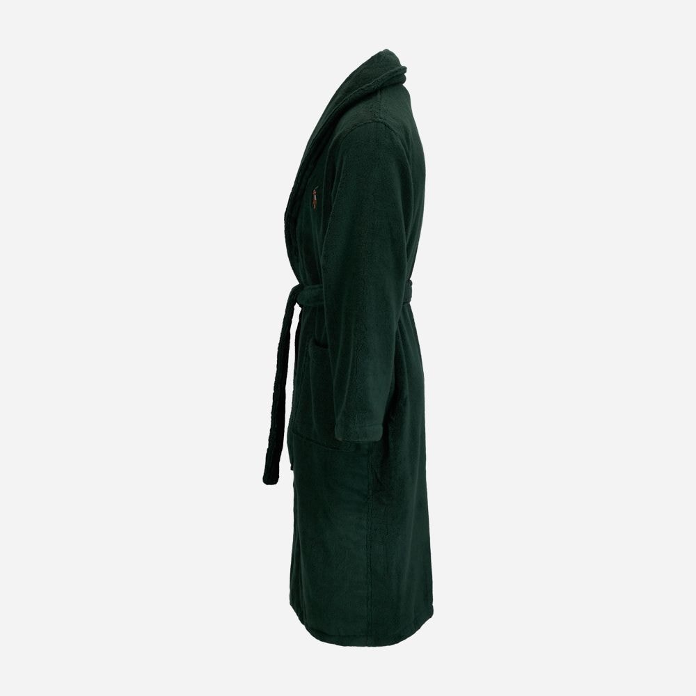 Long Shawl Collar Robe - Moss Agate