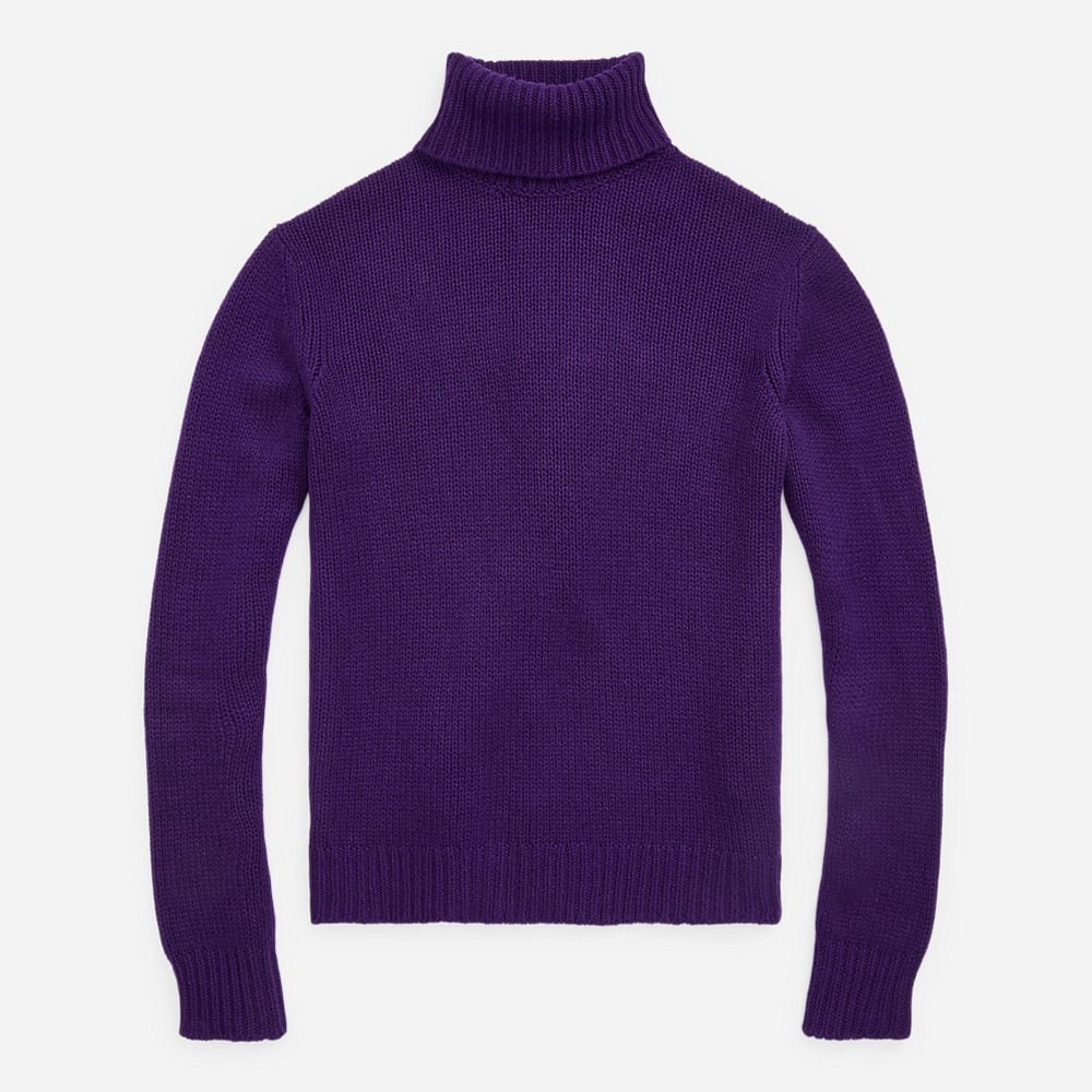 Long Sleeve Cashmere Turtleneck - Zermatt Purple