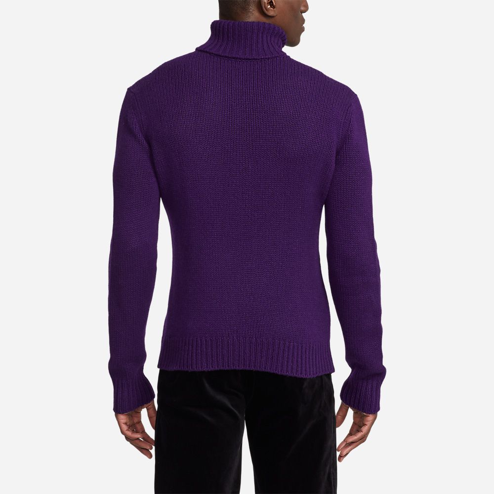 Long Sleeve Cashmere Turtleneck - Zermatt Purple