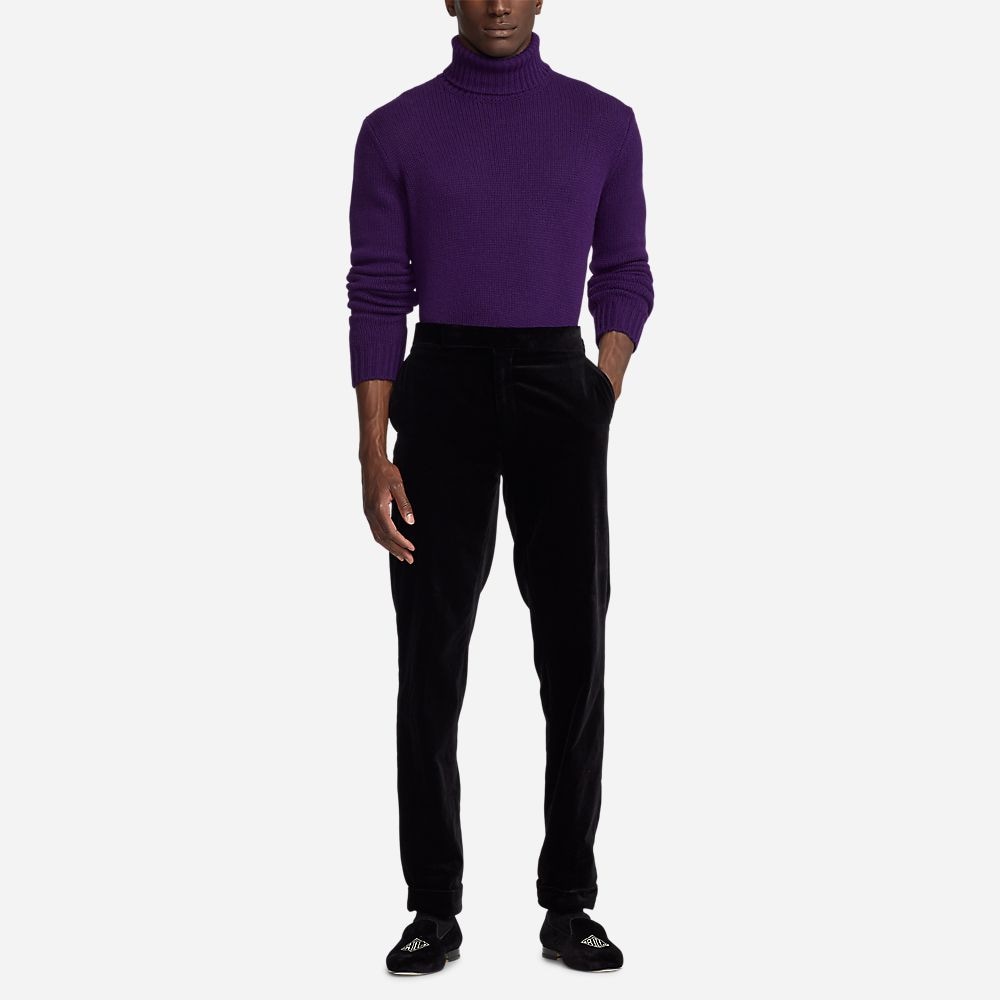 Long Sleeve Cashmere Turtleneck - Zermatt Purple
