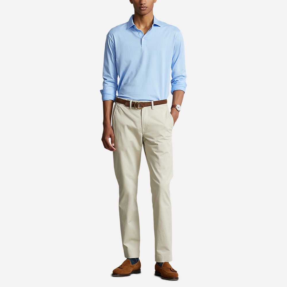 Classic Fit Lisle Polo Shirt - Austin Blue