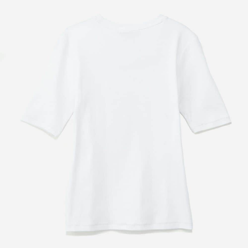 Marianne  Rib Tee - White