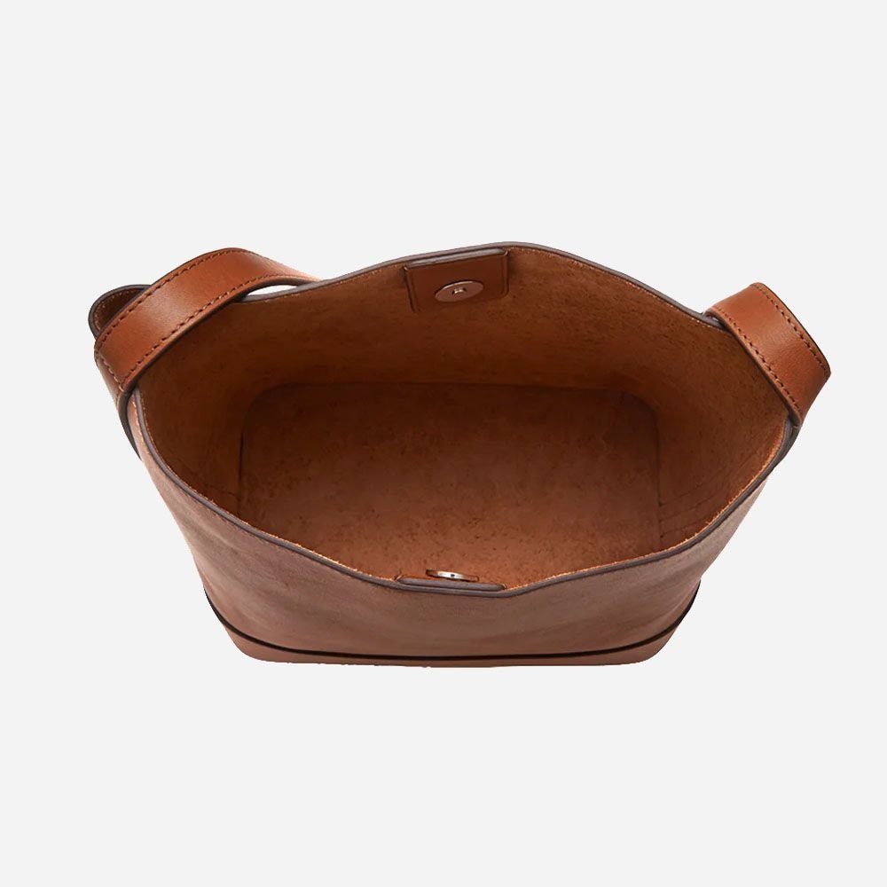 Edith Small Bucket Bag - Vegetal Cognac