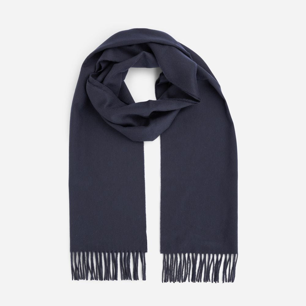 Plain Scarf Wool - Dark Navy