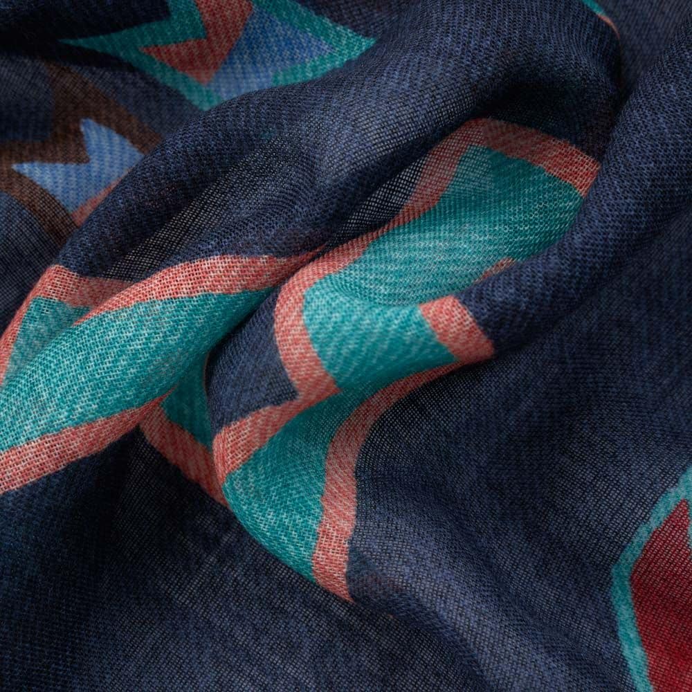 Scarf Wool - Blue/Red