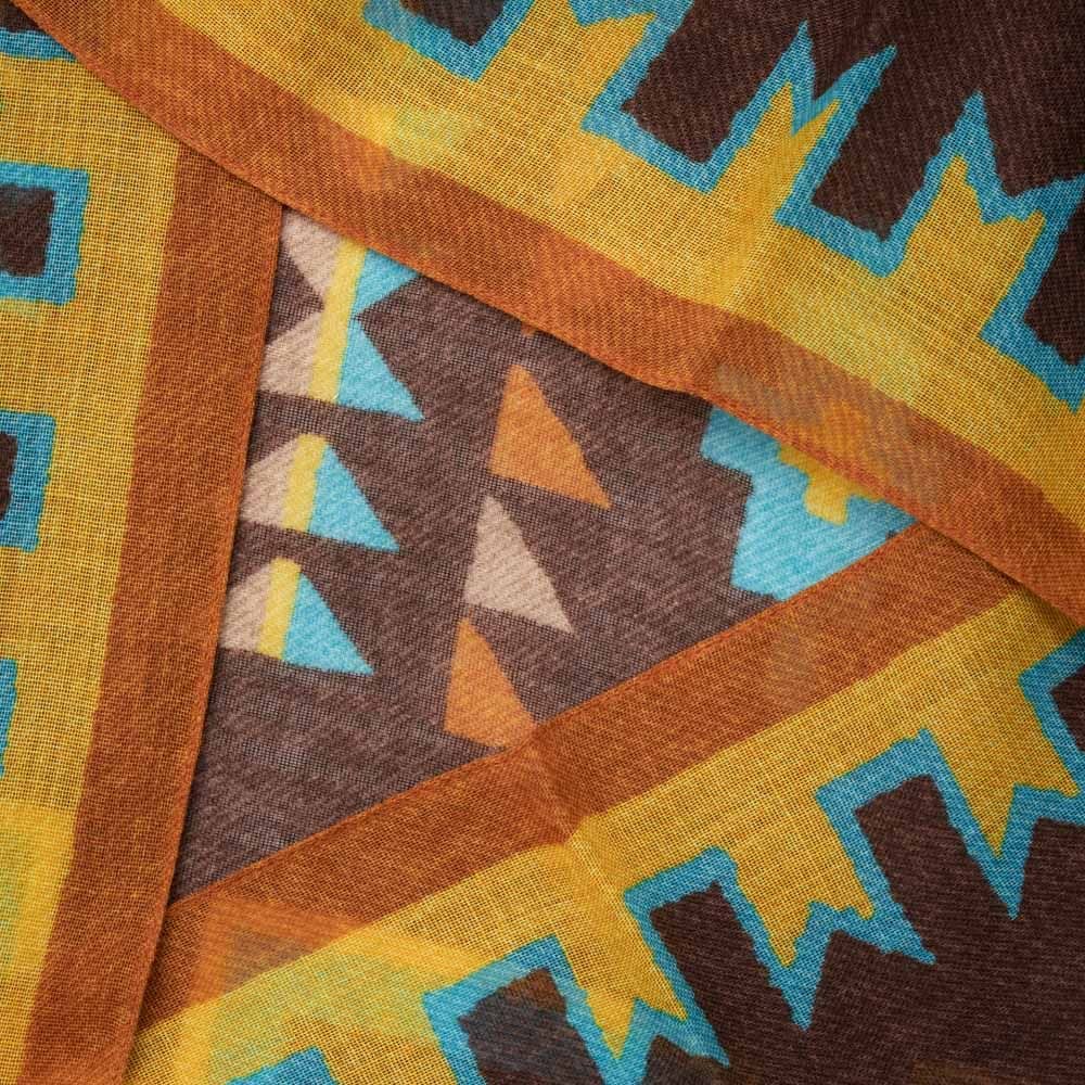 Scarf Wool - Brown/Yellow