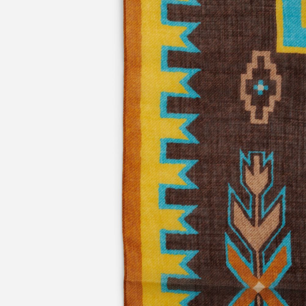 Scarf Wool - Brown/Yellow