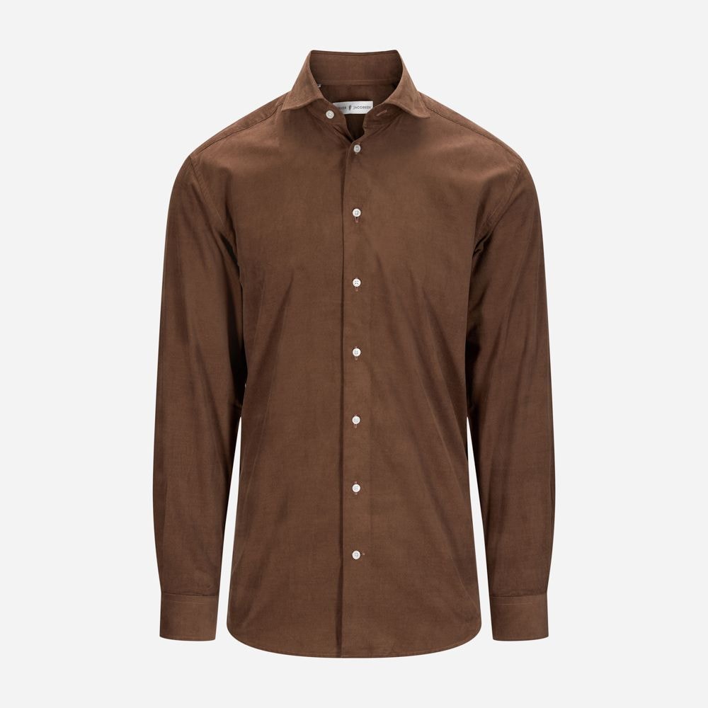 Corduroy Regular Shirt - Brown