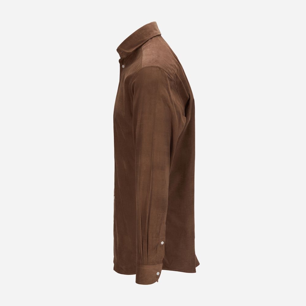 Corduroy Regular Shirt - Brown