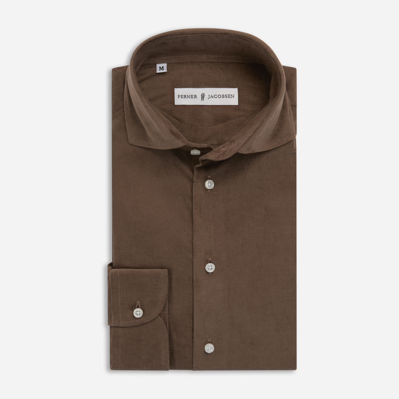 Corduroy Regular Shirt - Brown