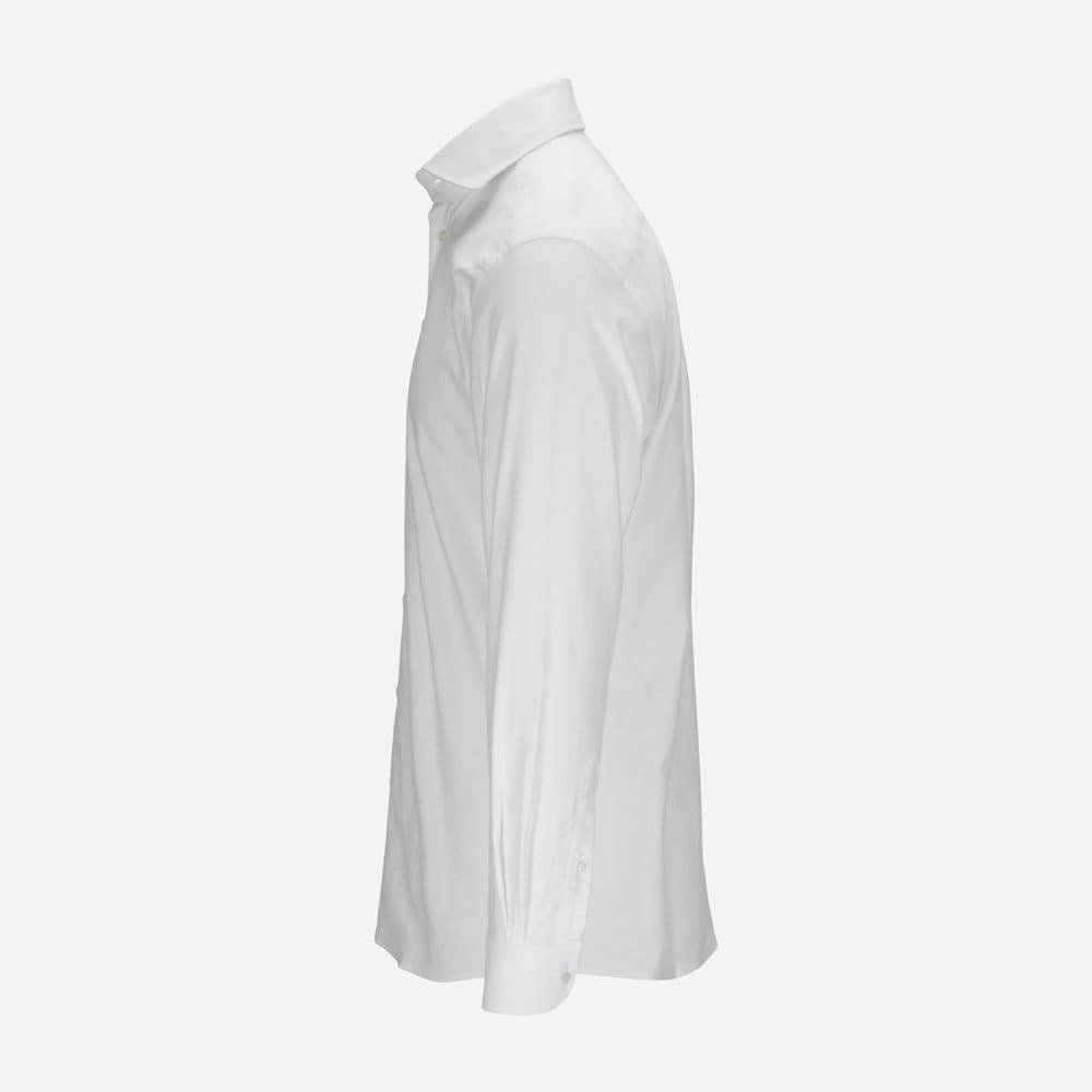 Brushed Oxford Slimline Shirt - White