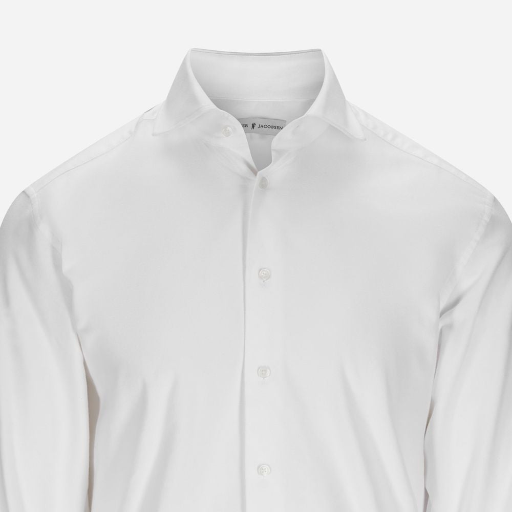 Brushed Oxford Slimline Shirt - White