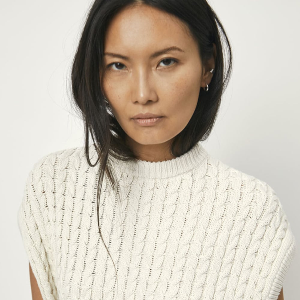 Cobra Cable Knit Top - Butter Cream