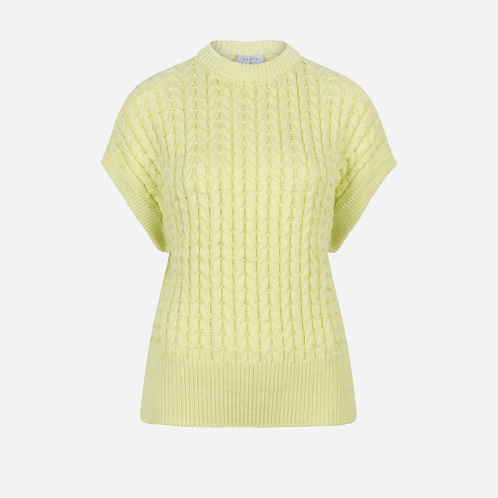 Cobra Cable Knit Top - Bitter Lime