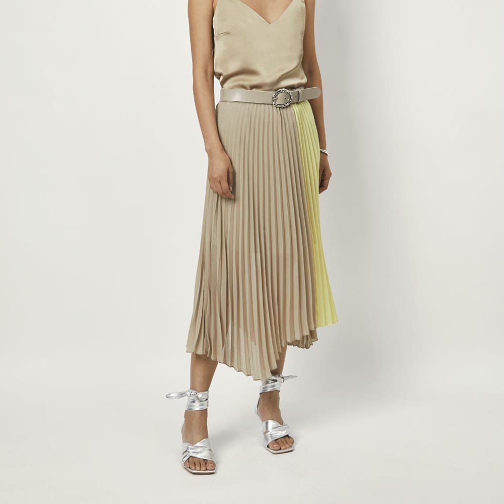 Faraway Colourblock Skirt - Dry Sand