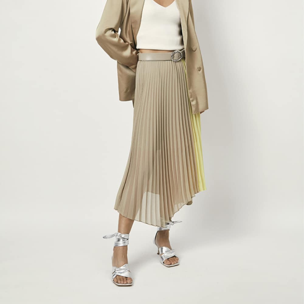 Faraway Colourblock Skirt - Dry Sand