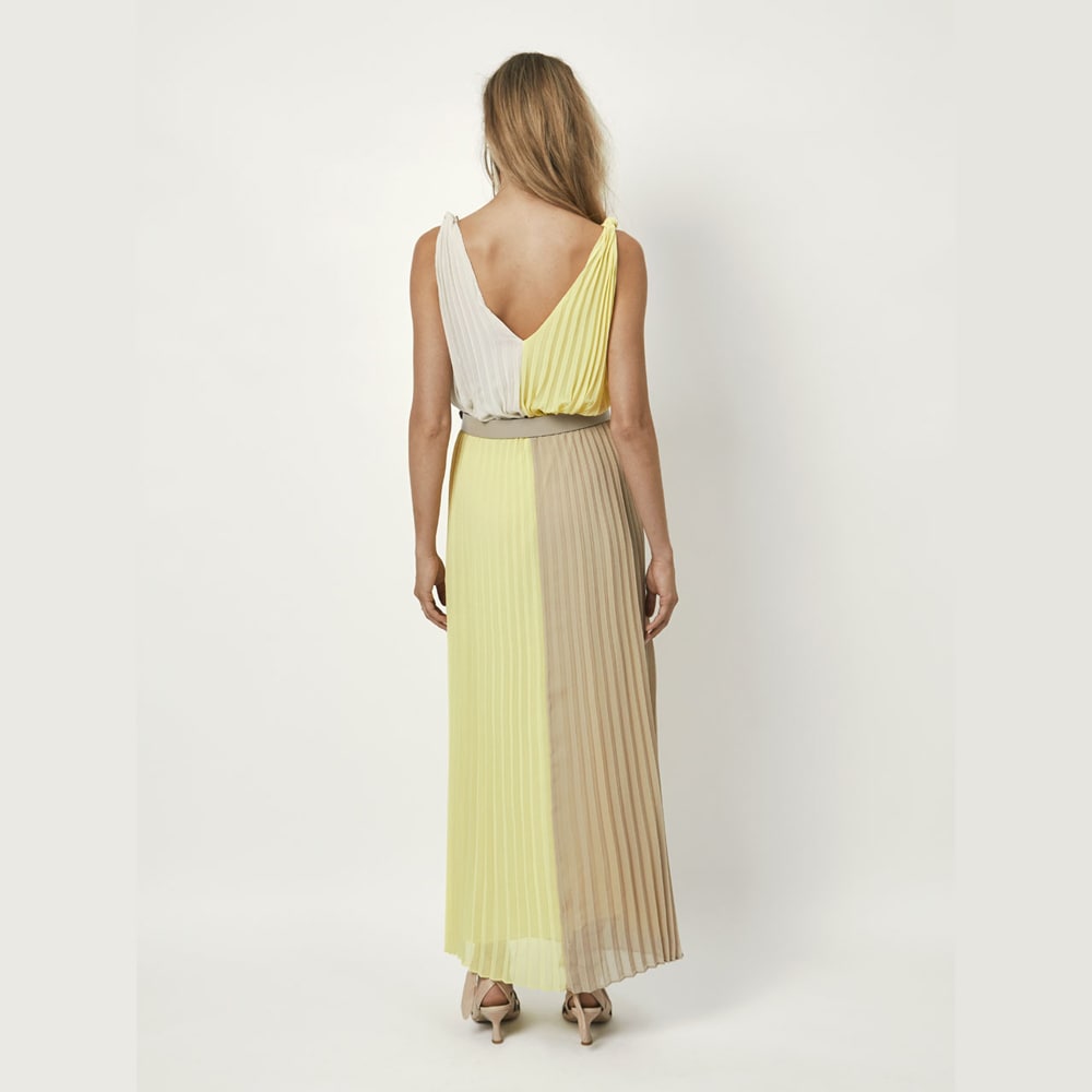 Ruelle Colourblock Dress - Whisper Chalk