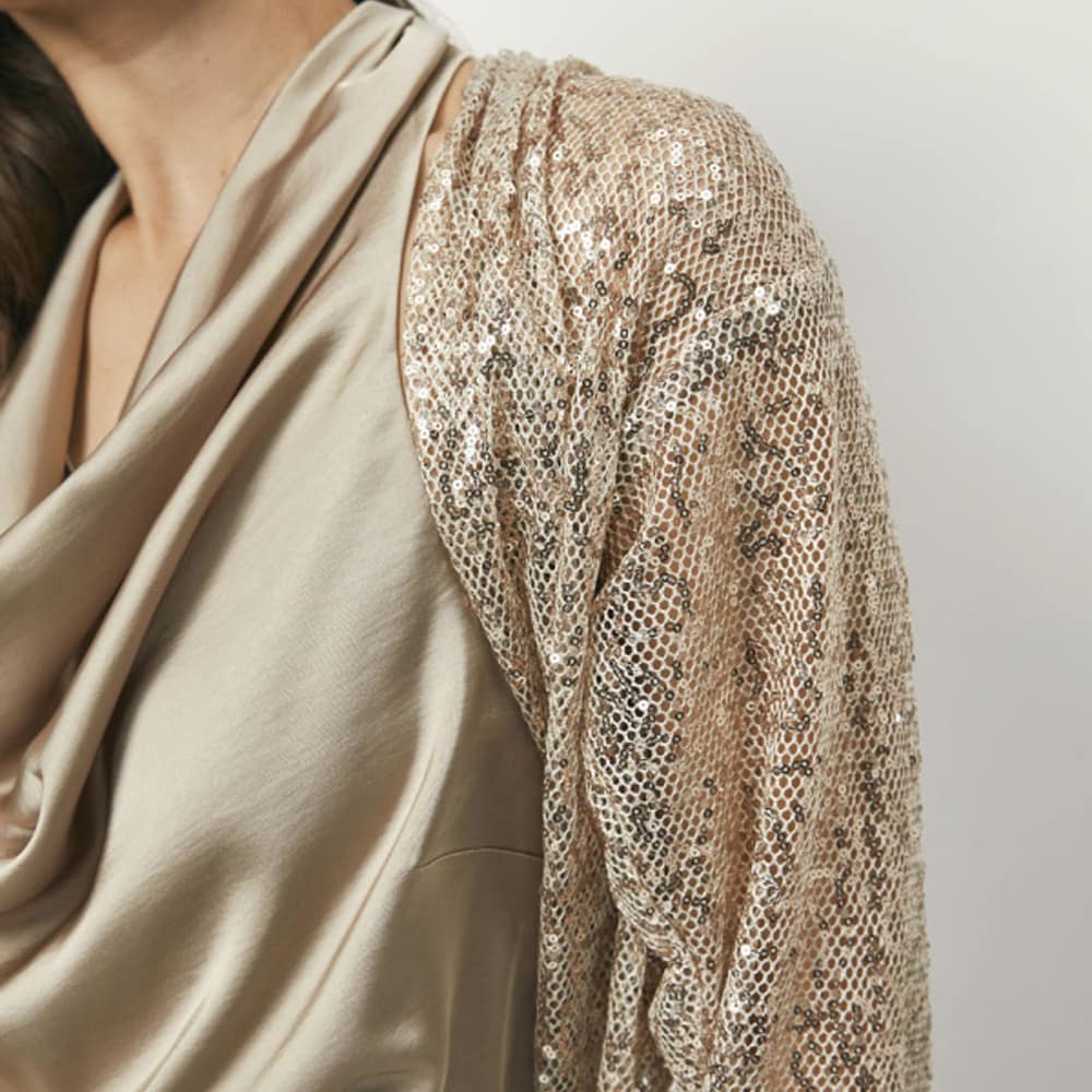 Crazyabout Sequins Cardigan - Pink Champagne