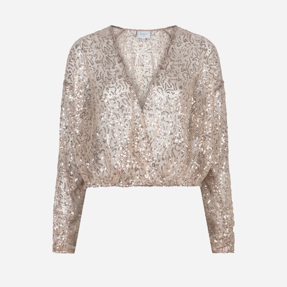Crazyabout Sequins Cardigan - Pink Champagne