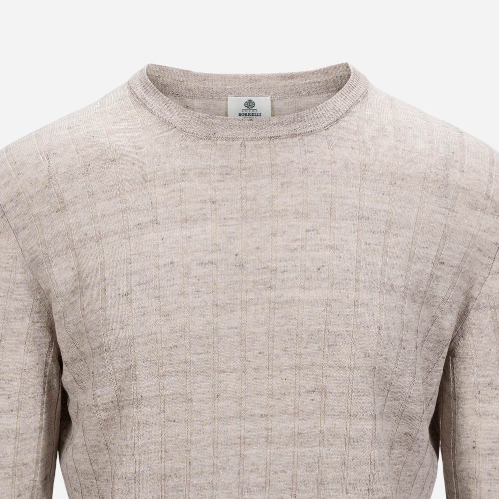 Maglia Crew Neck Cotton-Linen - Beige