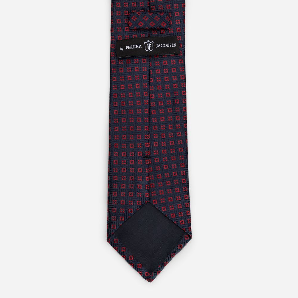 Tie Silk - Navy/Red