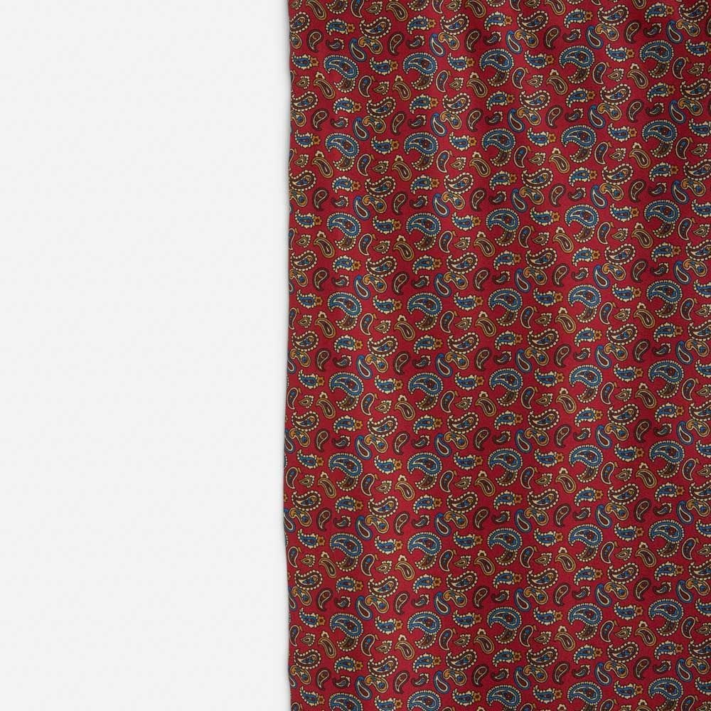 Scarf Wool-Silk - Red Paisley