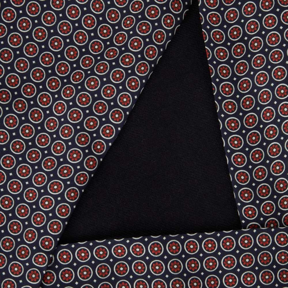 Scarf Wool-Silk - Blue-Red