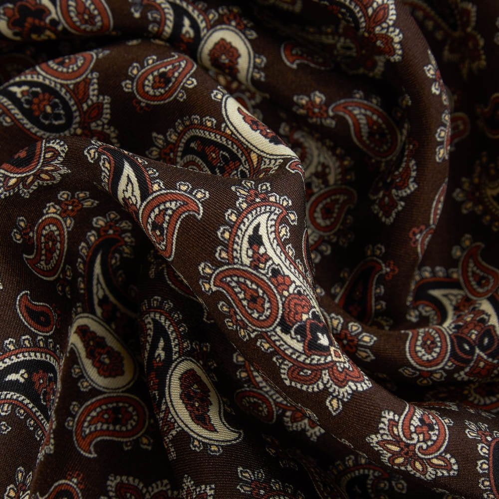 Scarf Wool-Silk - Brown