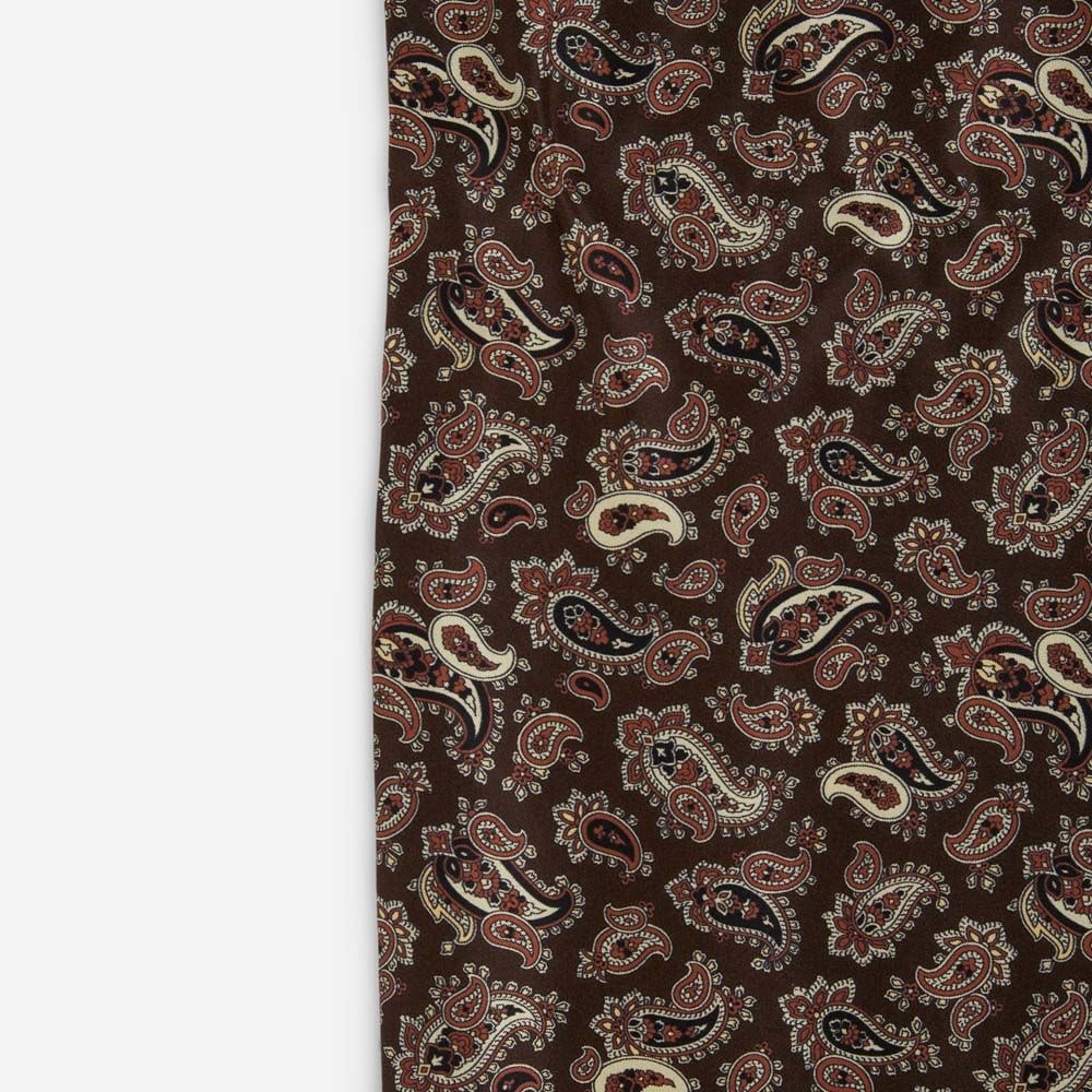 Scarf Wool-Silk - Brown