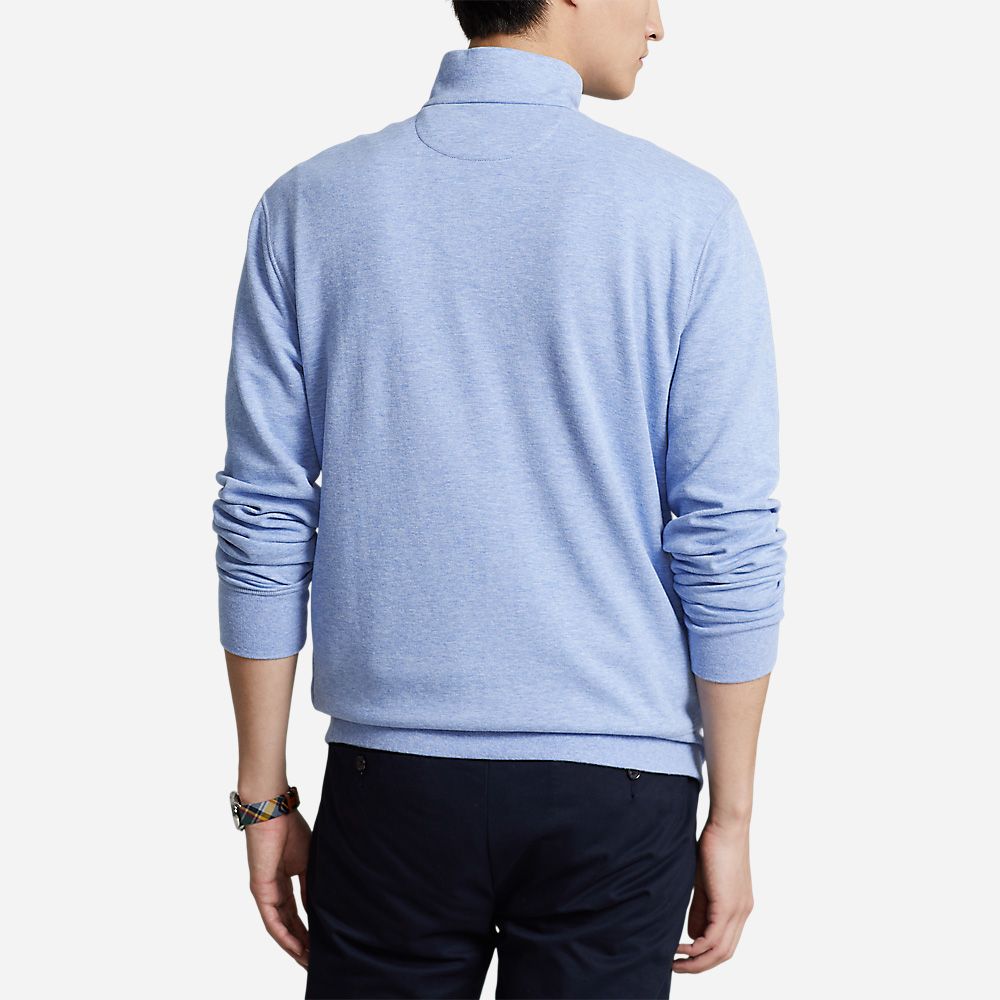 Luxury Jersey Quarter Zip Pullover - Isle Heather