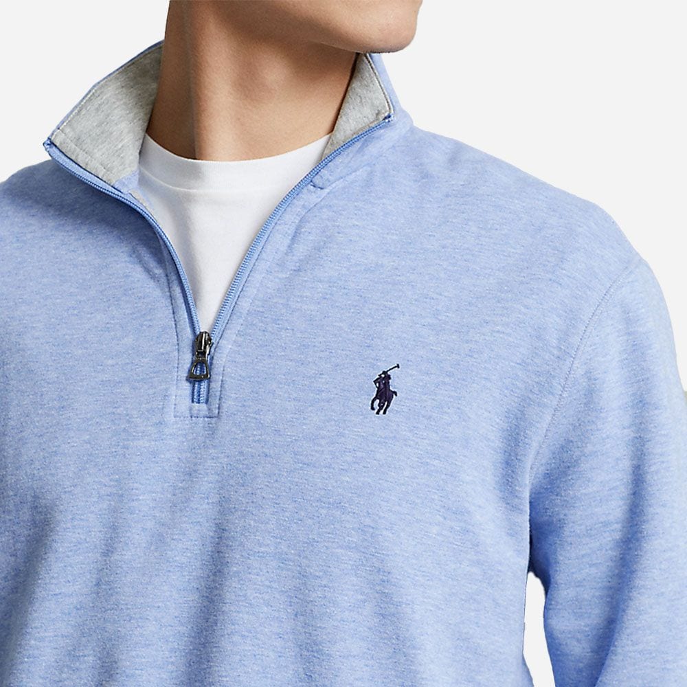 Luxury Jersey Quarter Zip Pullover - Isle Heather