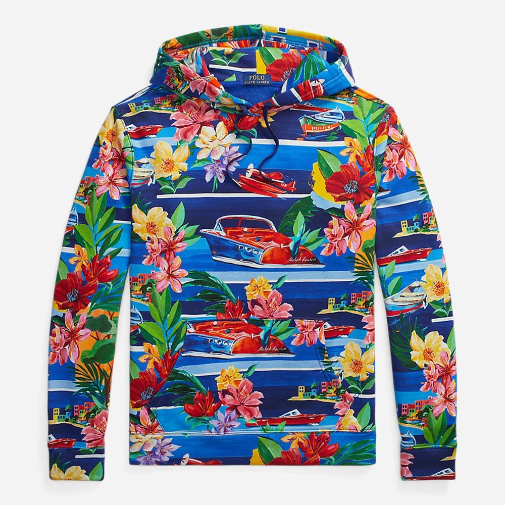 Print Fleece Hoodie - Le Grand Blue
