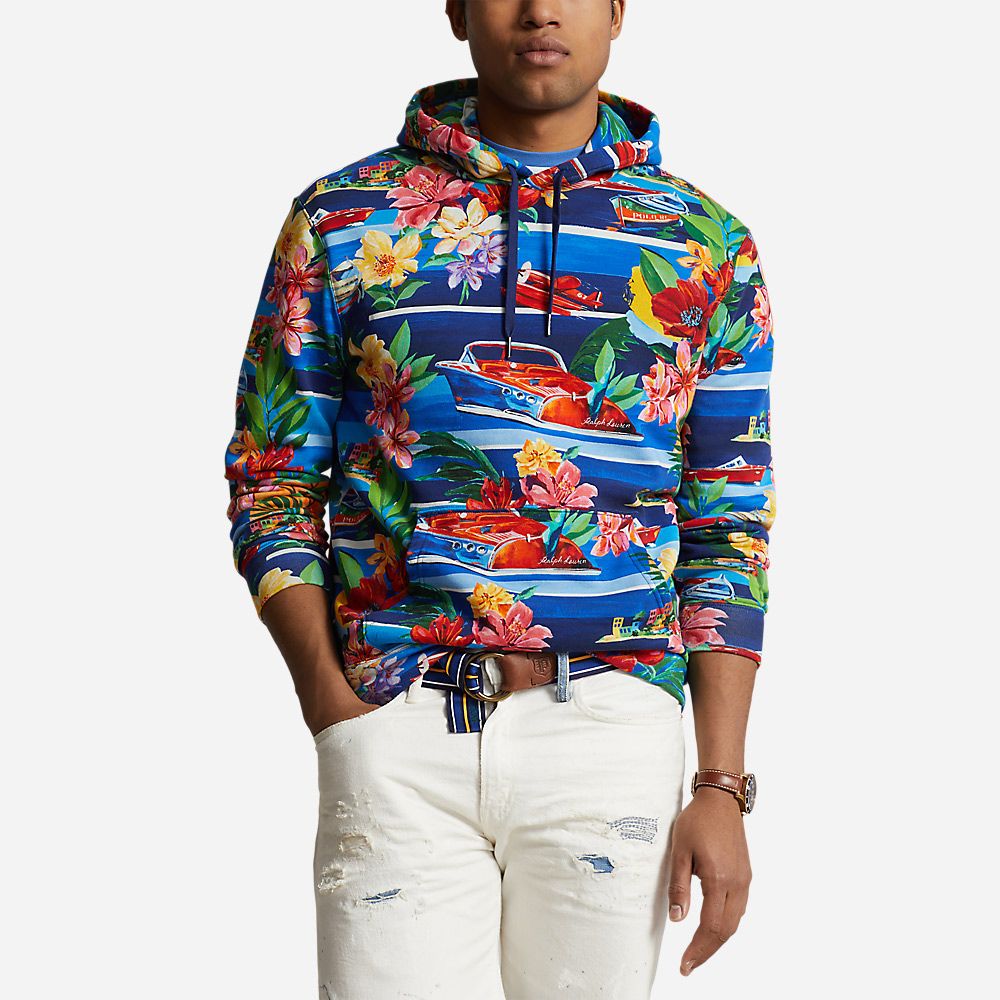 Print Fleece Hoodie - Le Grand Blue