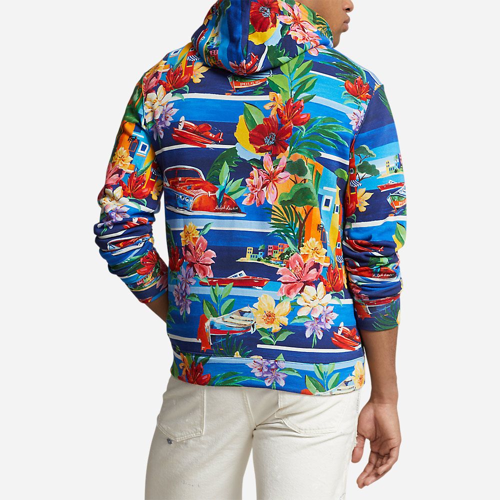 Print Fleece Hoodie - Le Grand Blue