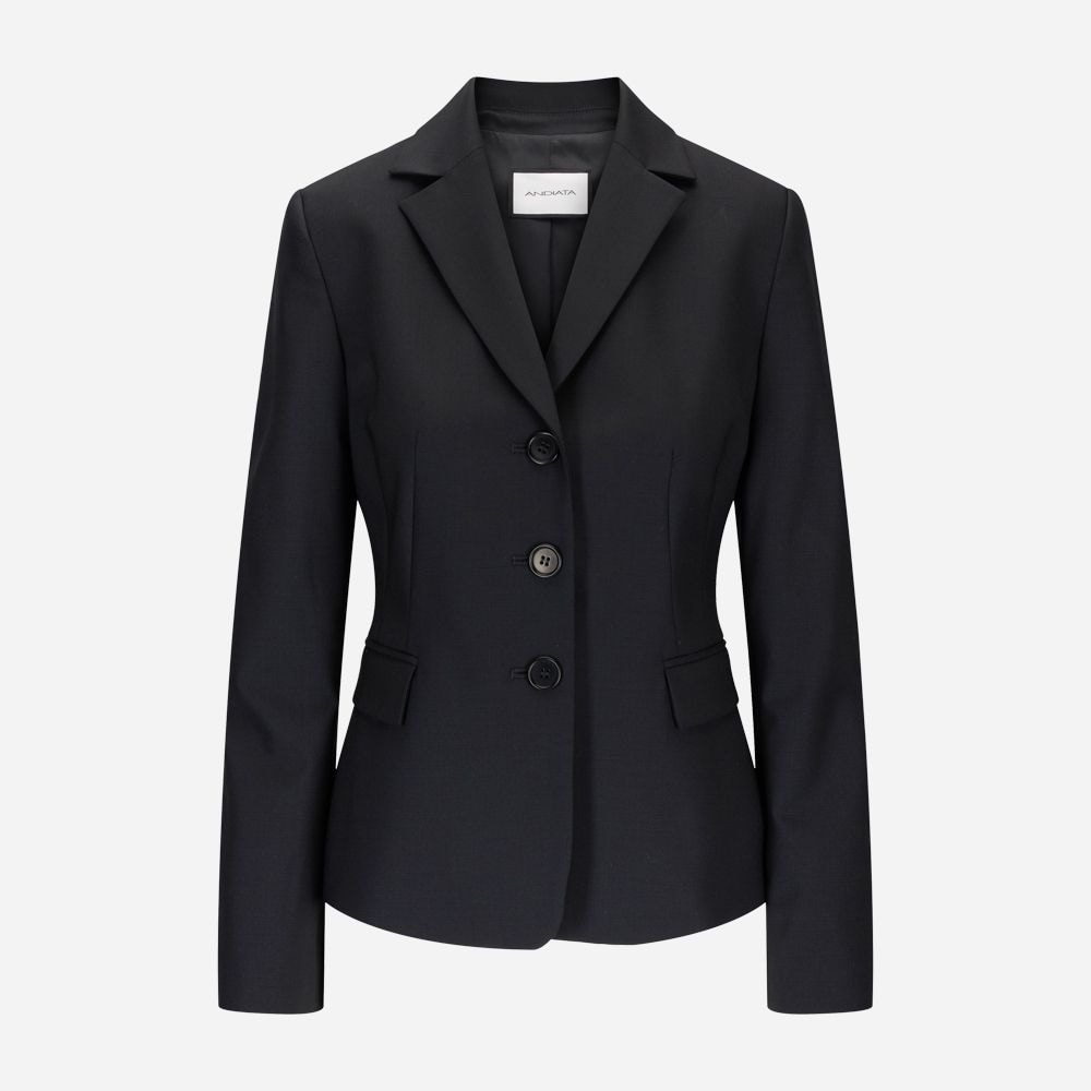 Dana Wool Blazer - Black