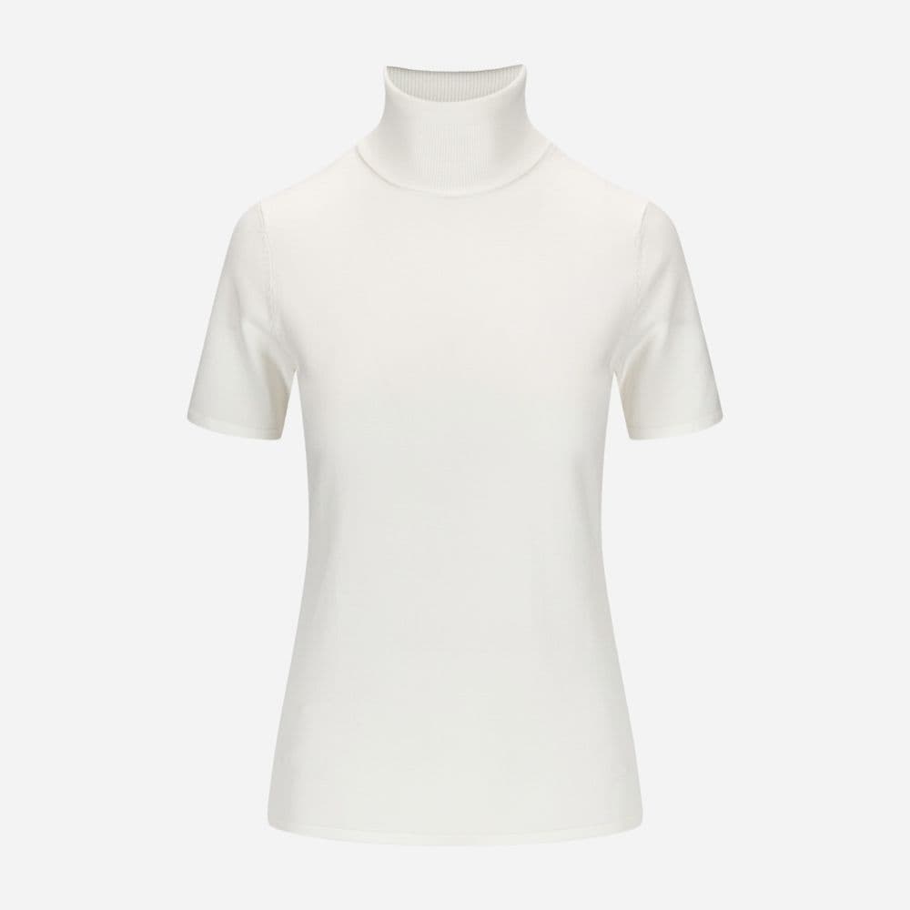 Pola Polo Neck Knit - Chalk White