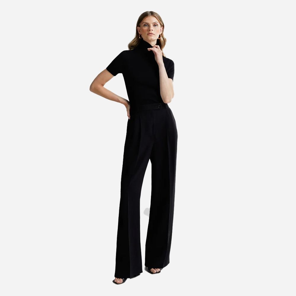 Pola Polo Neck Knit - Black