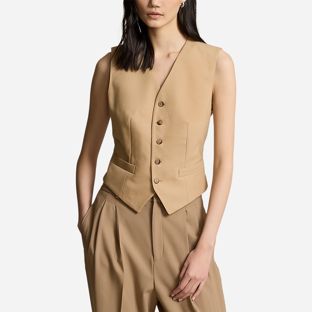 Cotton-Wool Twill Waistcoat - Monument Tan