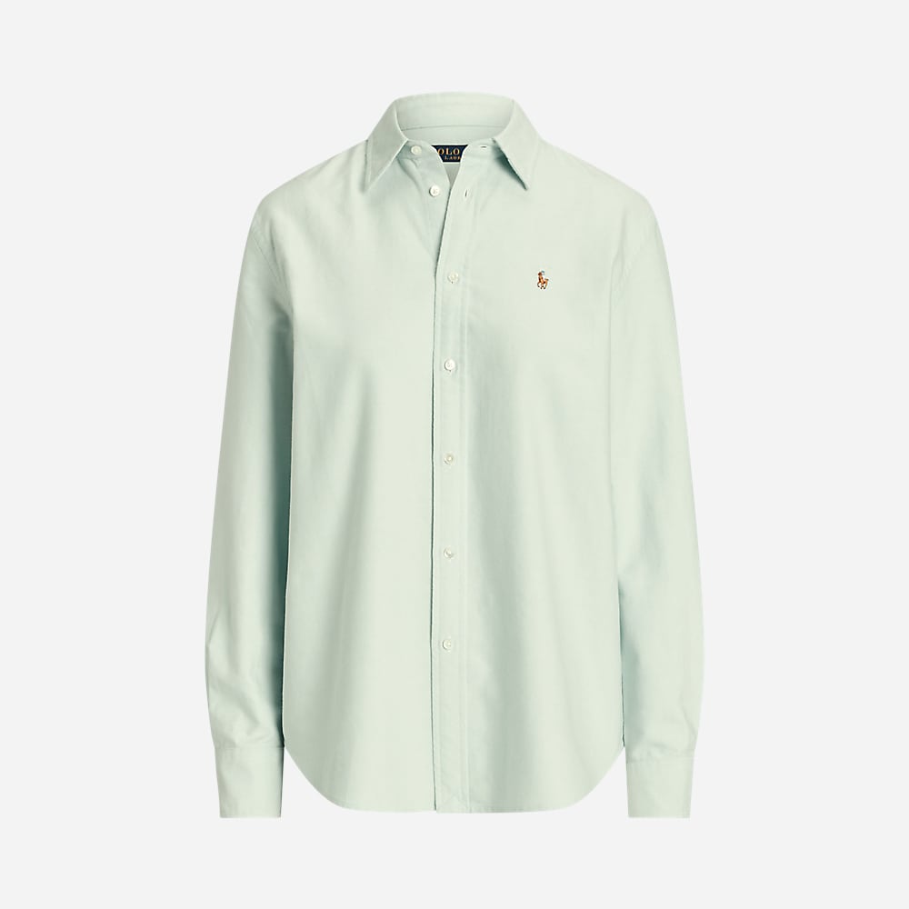 Relaxed Fit Cotton Oxford Shirt - Lime Drop