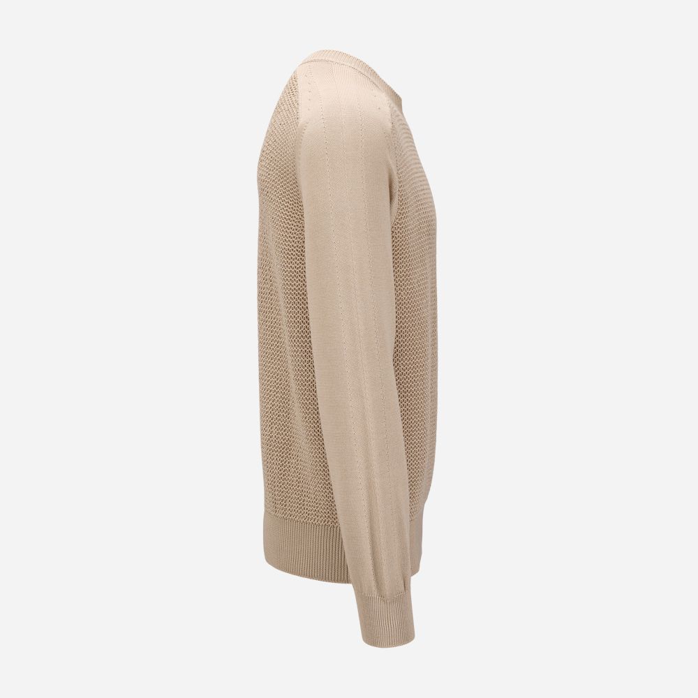 Crewneck Knitwear - Light Beige